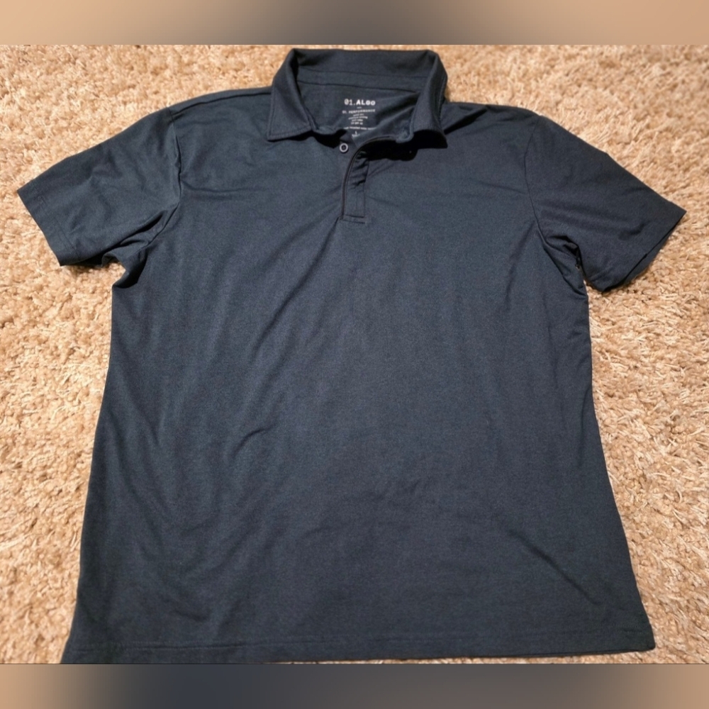01. ALGO  Navy Polo Golf Shirt for Men